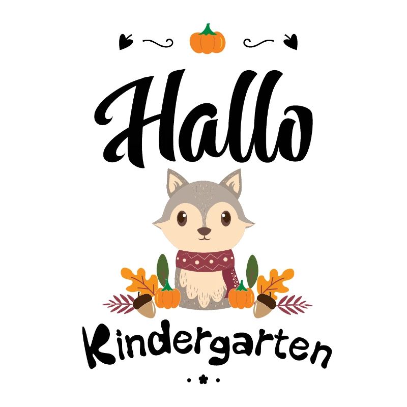 süßes Wolf Design mit Herbstmotiven
