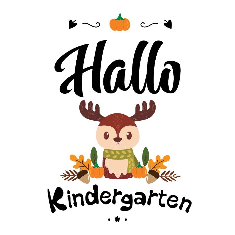 süßes Elch Design mit Herbstmotiven