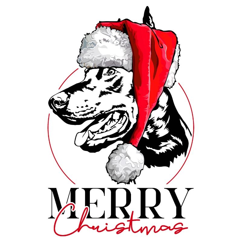 Père Noël Doberman Joyeux Noël Chiens Wilsigns