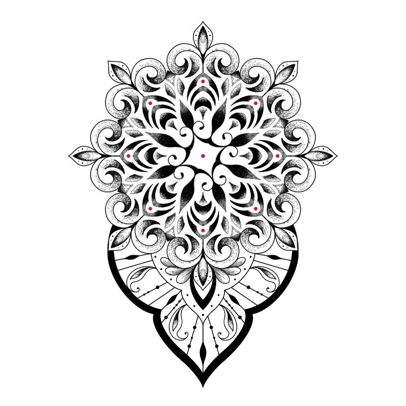 Mandala graphic dot work