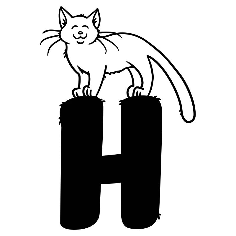Katze Buchstabe H
