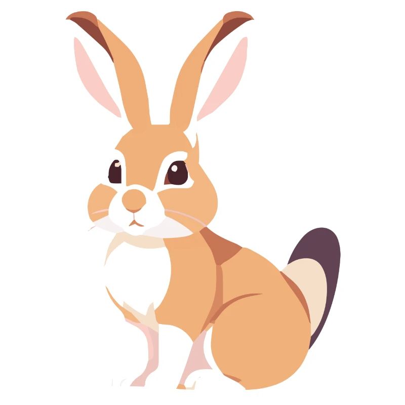 Bunny with long ears, cute rabbit