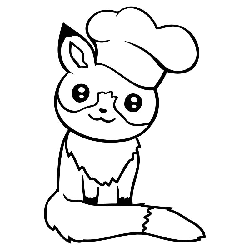 Fox Chef's Hat Chef Cooking Restaurant Kitchen