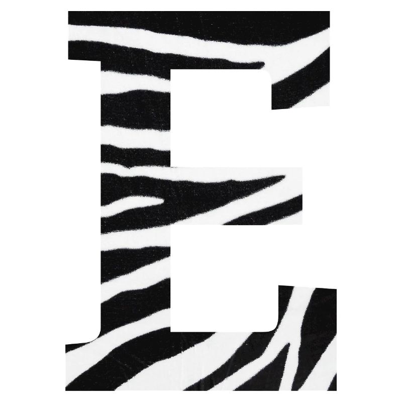 Letter e zebra