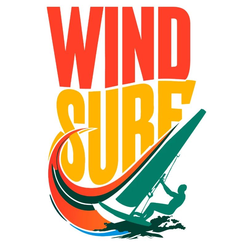 Lebendiges Pop-Art-Windsurf-Design