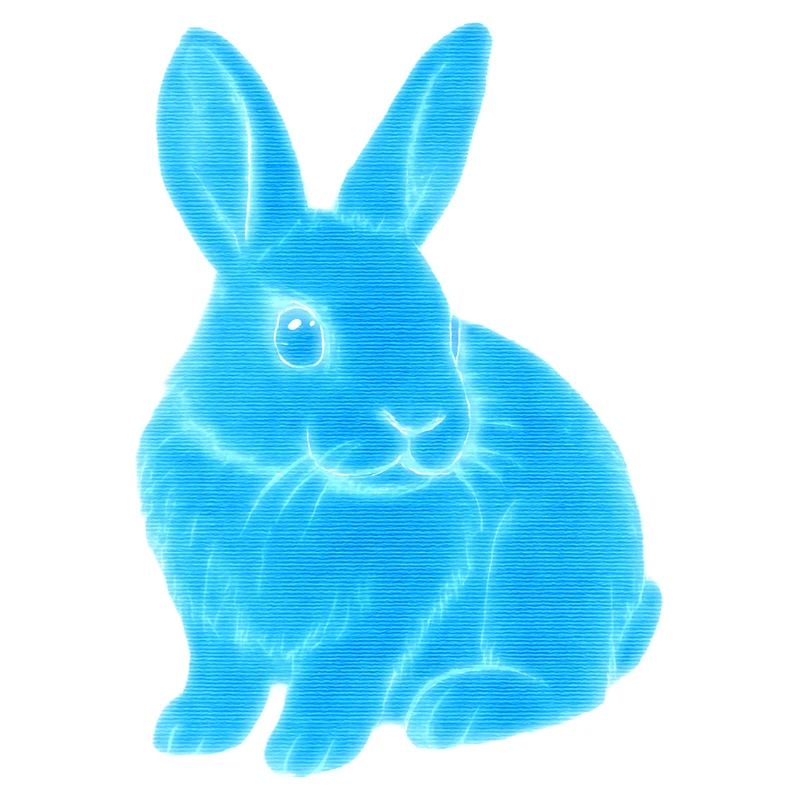 Neon Bunny Blue Glow