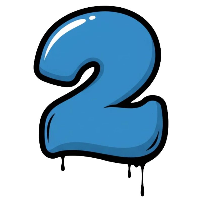 Graffiti Blue Number 2 Drops