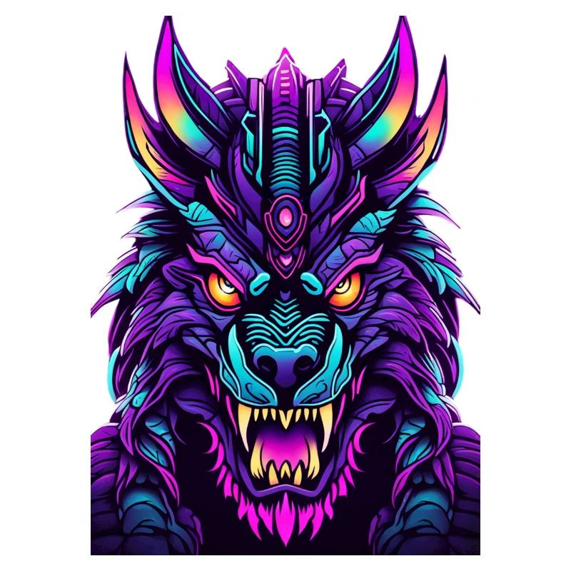 Neon Wolf Spirit