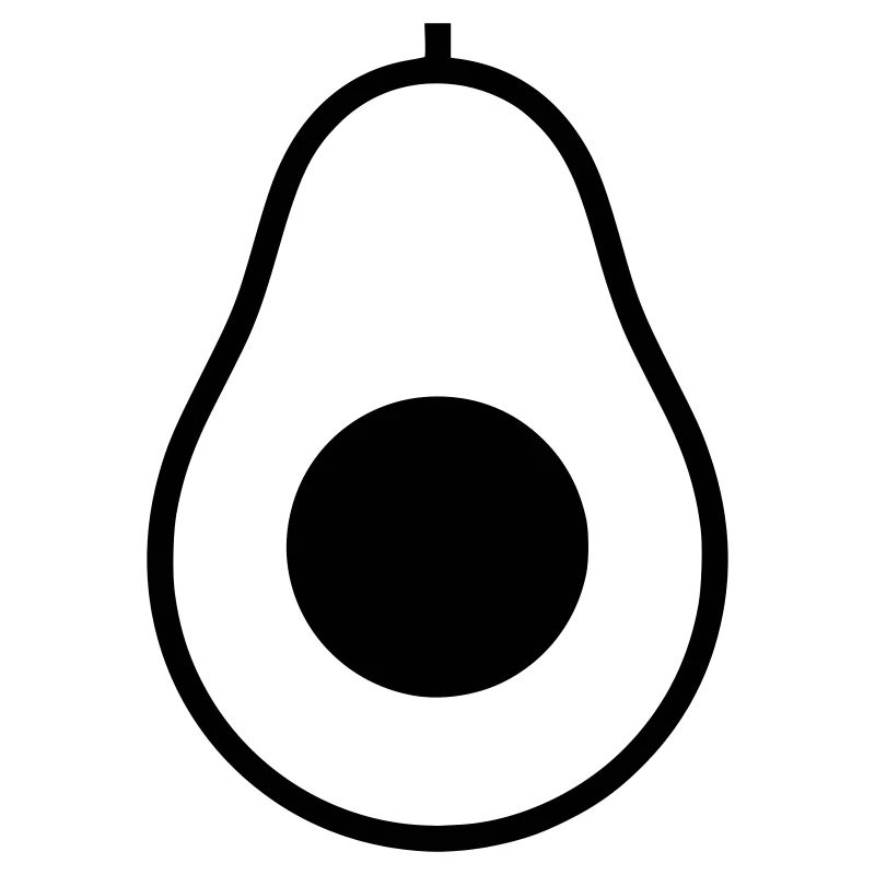 Avocado Half Pit, Icon