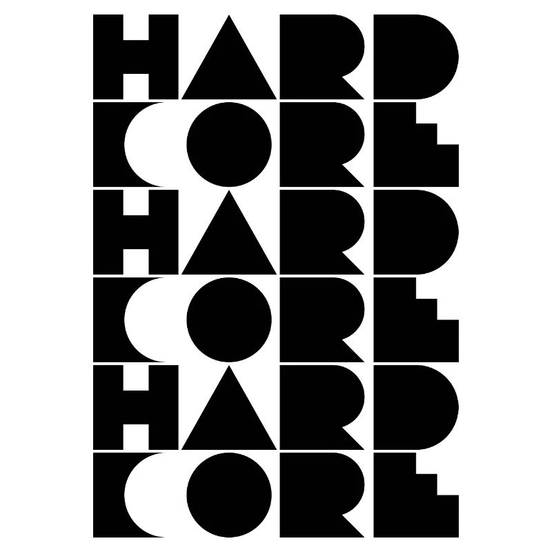 Conception typographique hardcore de logos