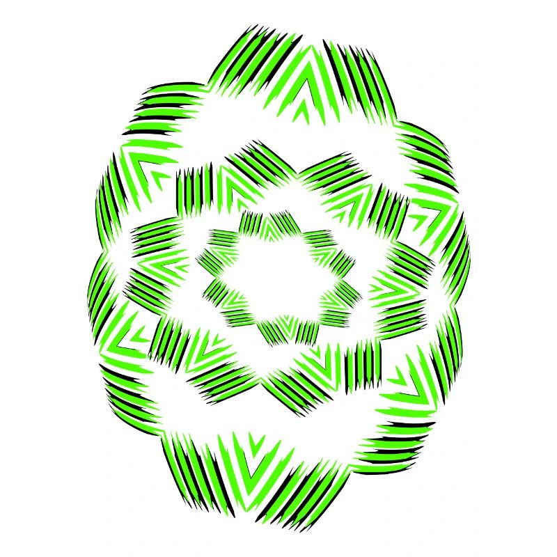 Neon Mandala Fan Pattern