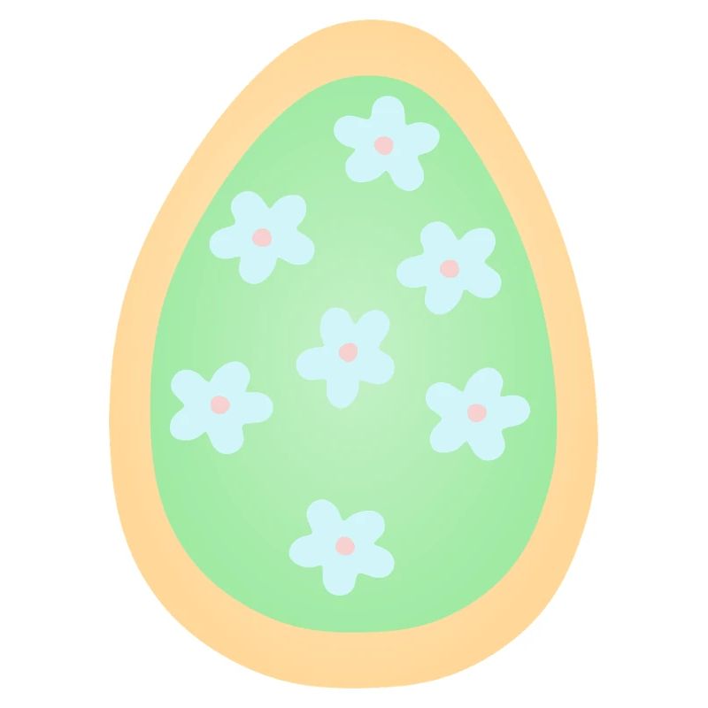 Pastel Floral Egg Pattern