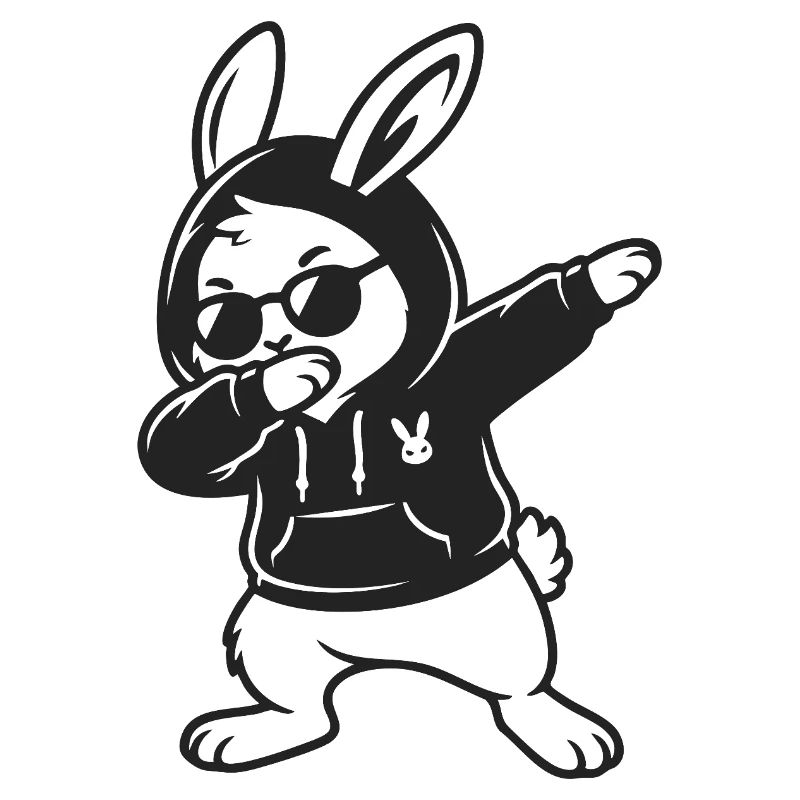 Easter Bunny Dabbing Cool Bunny Easter Funny