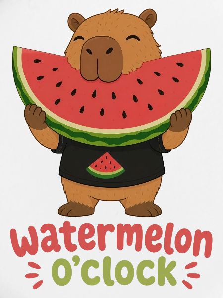Wassermelone Capybara Sommer