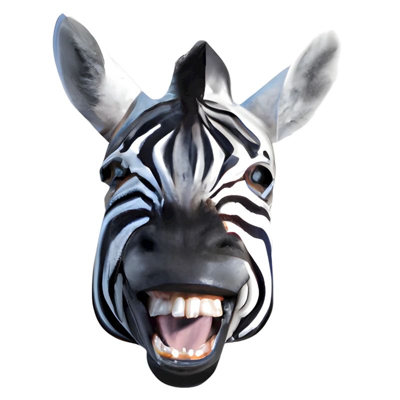 Broadly grinning zebra