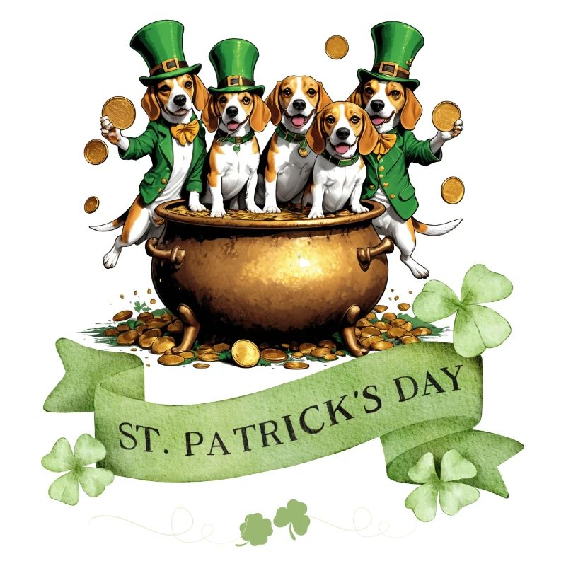 St. Patrick's Day Beagle I Irish Celebration