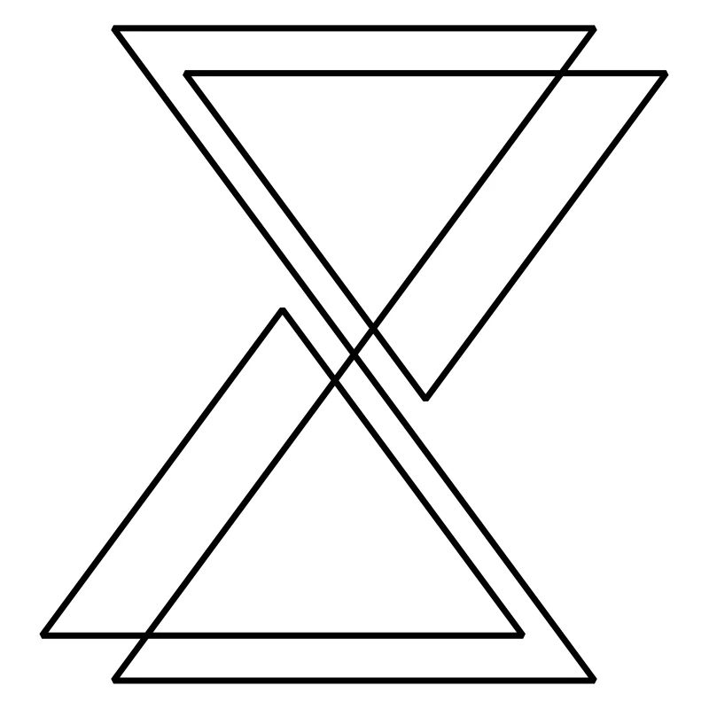 Time Runs Hourglass Abstract Rectangles