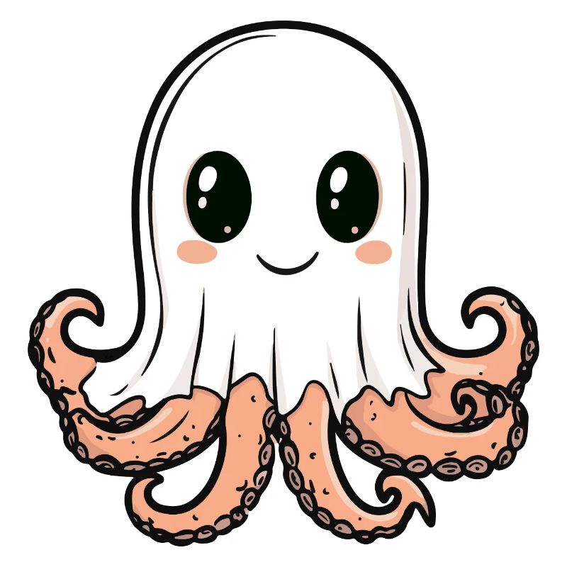 Octopus Halloween Funny Ghost