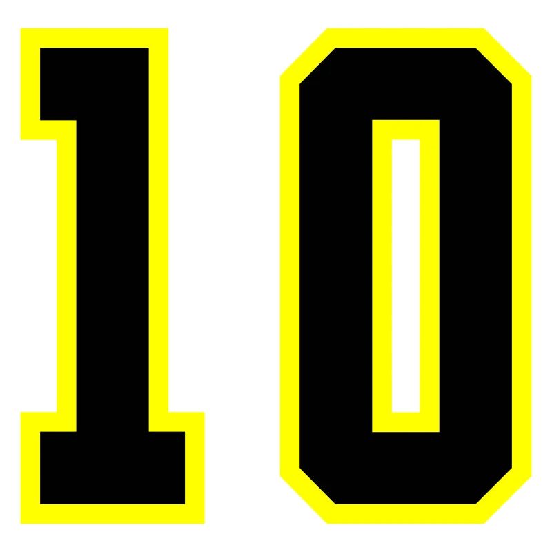 10 Numéro Jersey Dix