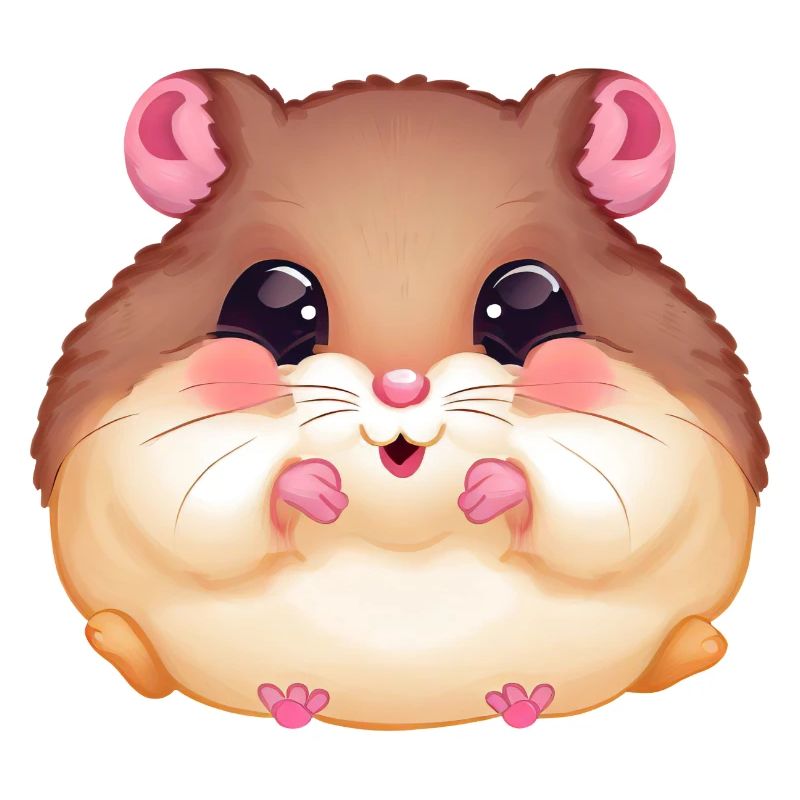 Niedlicher Hamster mit vollen Backen -