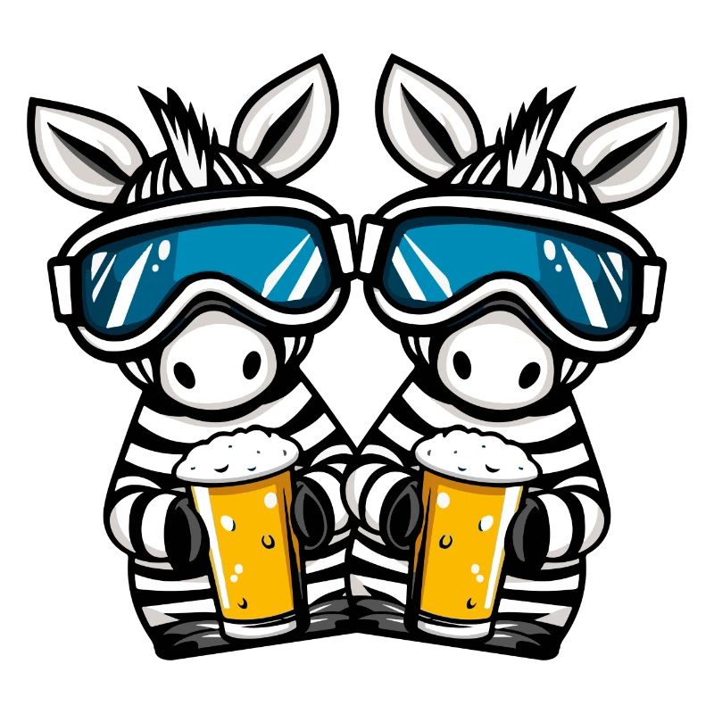 Zebra Ski Team Bier