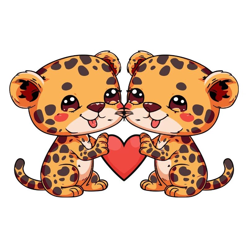 Leopard Paar Valentinstag