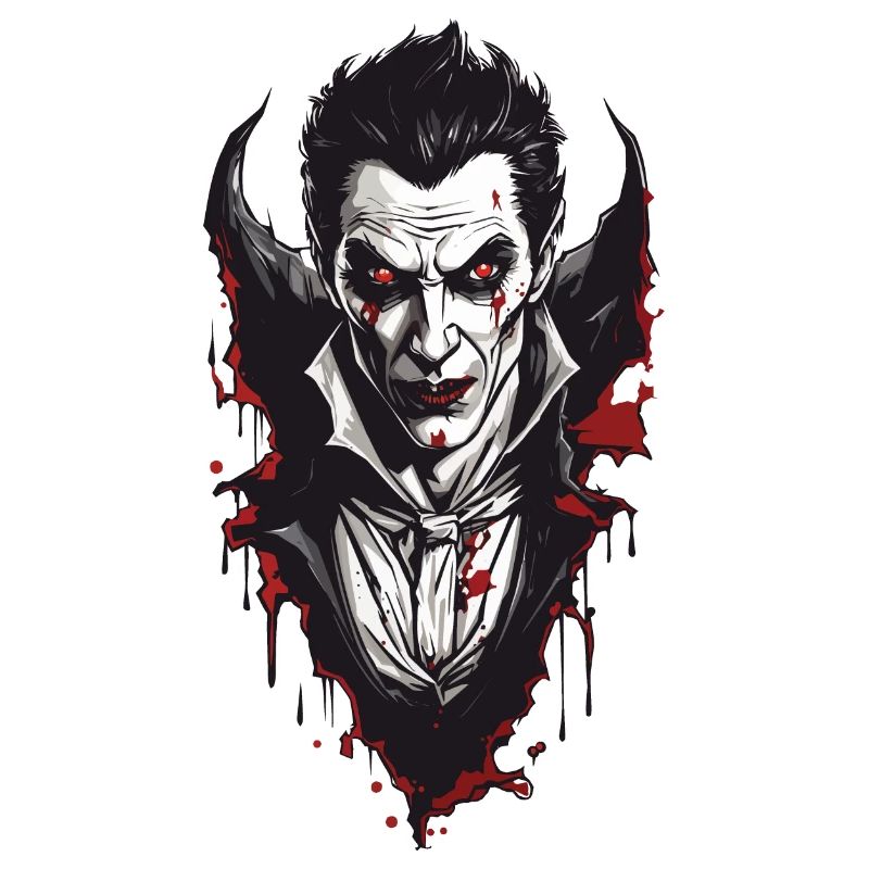 Nostalgique Vampire Retro Horror Design esthétique