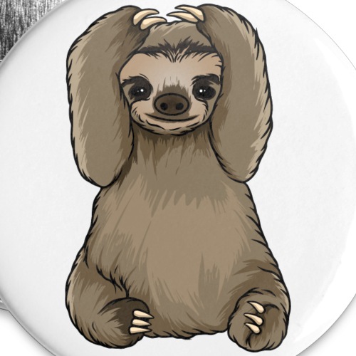 Kunterli loves sloths - #KUN-SLO-22 - cute - Buttons large 2.2''/56 mm (5-pack)