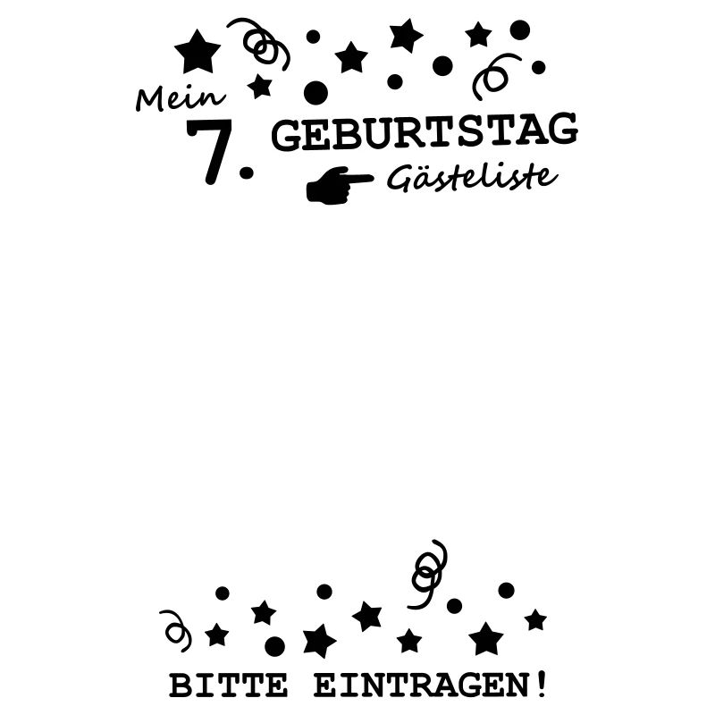 7. Geburtstag Gästeliste Geschenk Jungen Mädchen