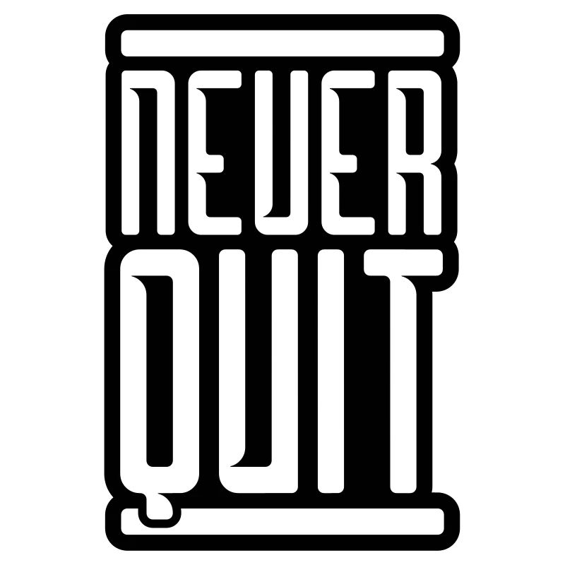 logo never quit sport rote balken gewinner sieger