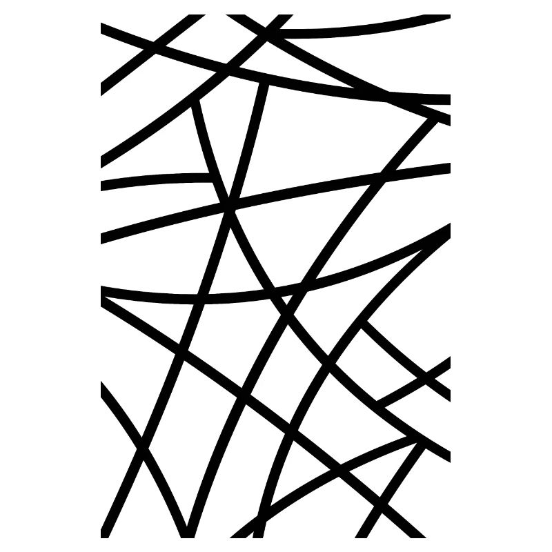 Abstract black outlined pattern