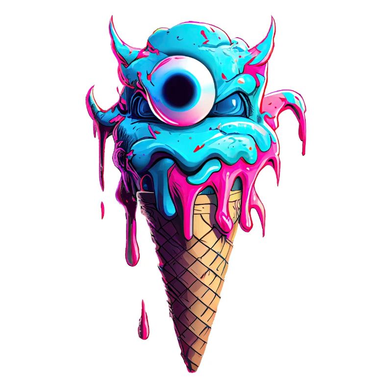 Monstre de cornet de crème glacée