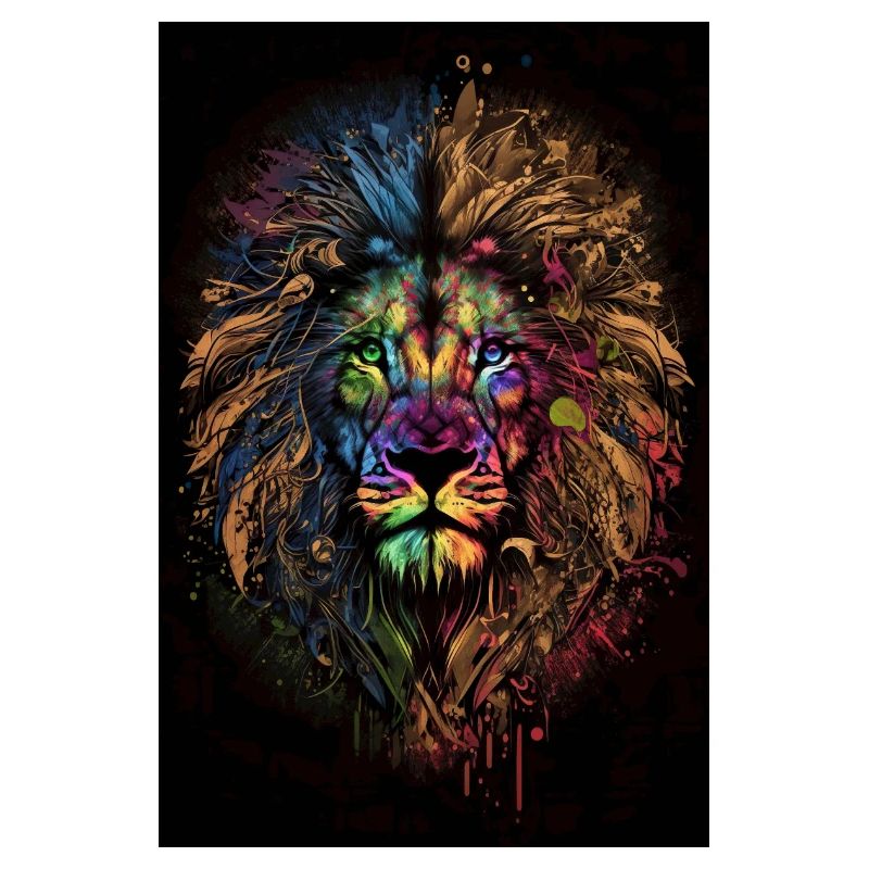 Abstract Lion Head, Generative AI