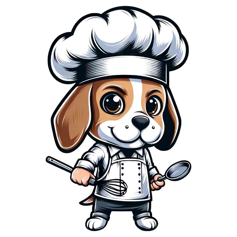 Conception de bande dessinée mignonne Beagle Chef