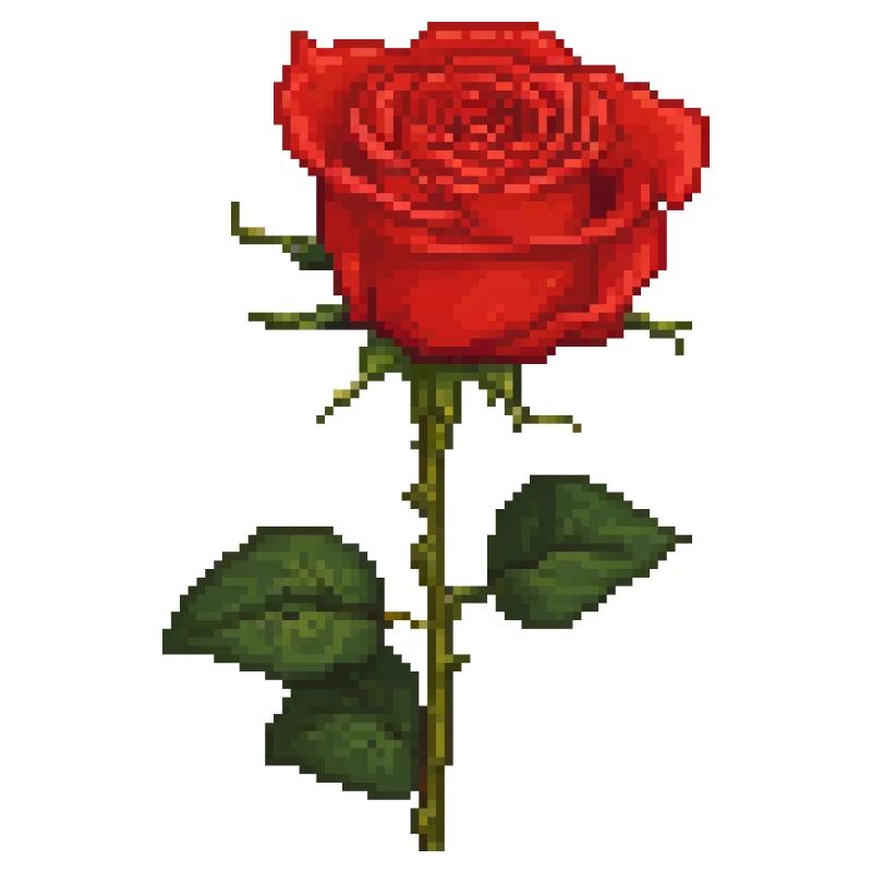 Rose pixélisée