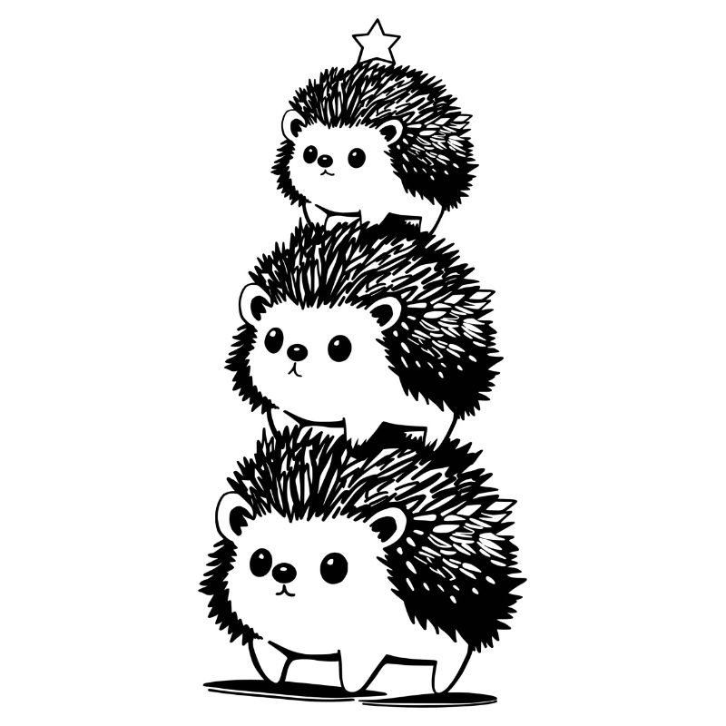 Igel Tannenbaum mit Stern