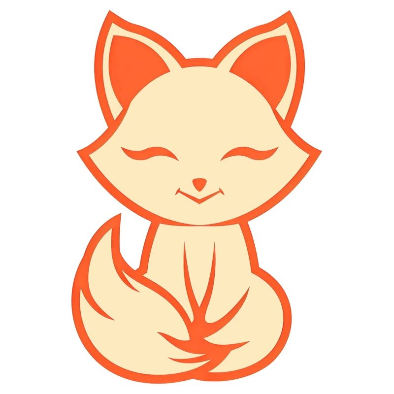 Fox logo, simple fox design