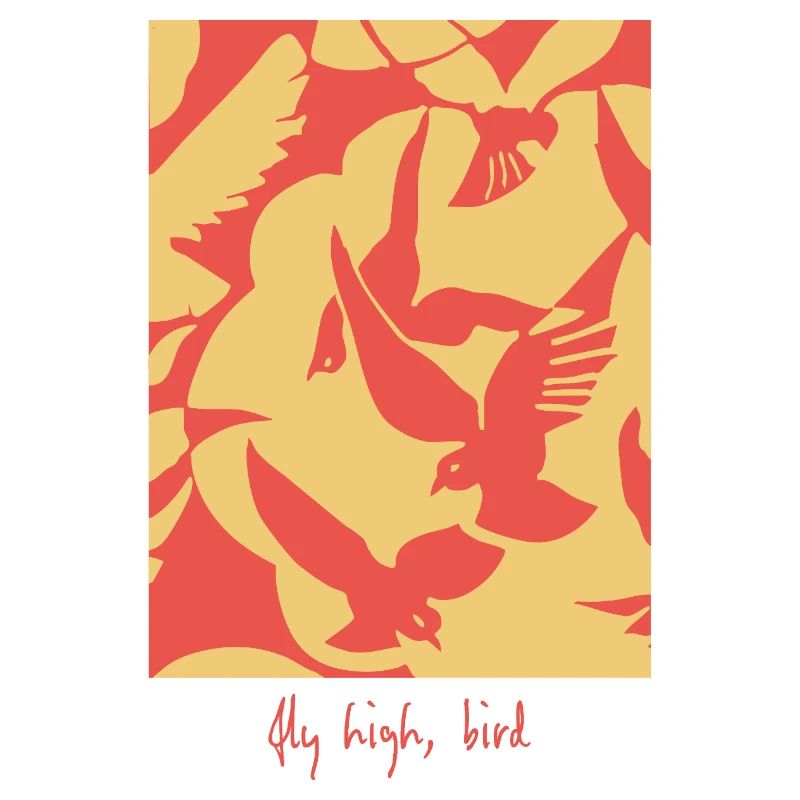 Fly High Bird – Abstract Bird Graphic in Motion