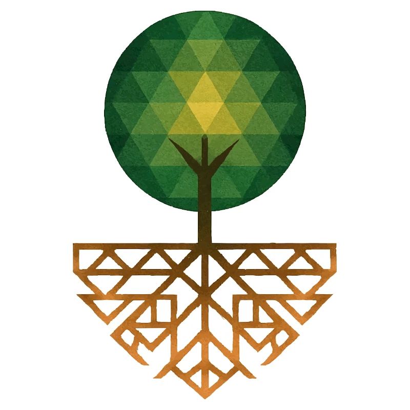Abstract Tree with Geometric Roots – Symmet