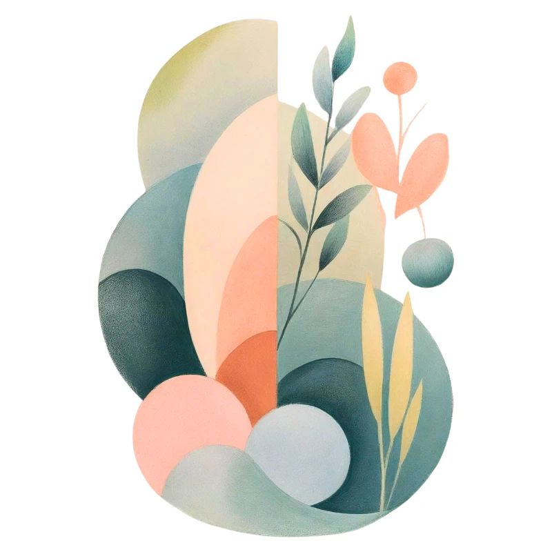 Composition de la flore abstraite pastel