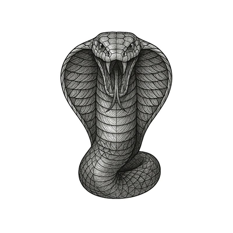 Cobra Graphite Line Illustration