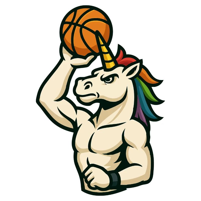 Dunking Unicorn Hoops