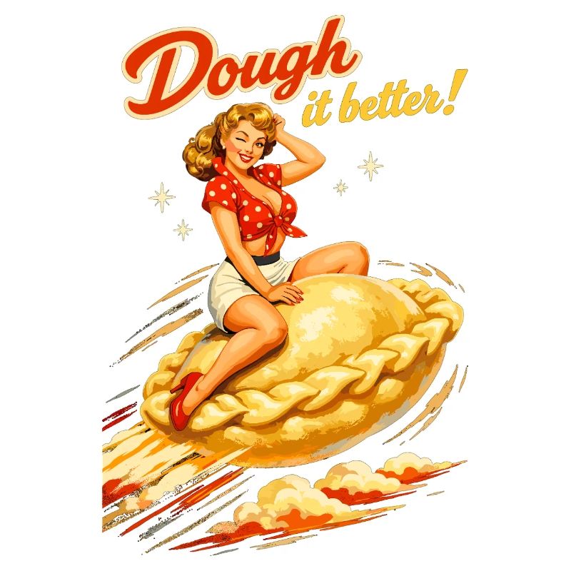 Pelmeni Pin-Up: Dough it better! Retro Graphics