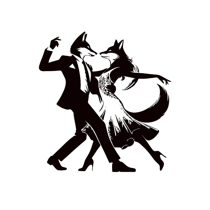 Dancing Tango Foxes Design