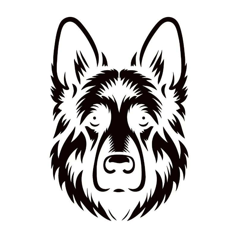 German Shepherd silhouette design