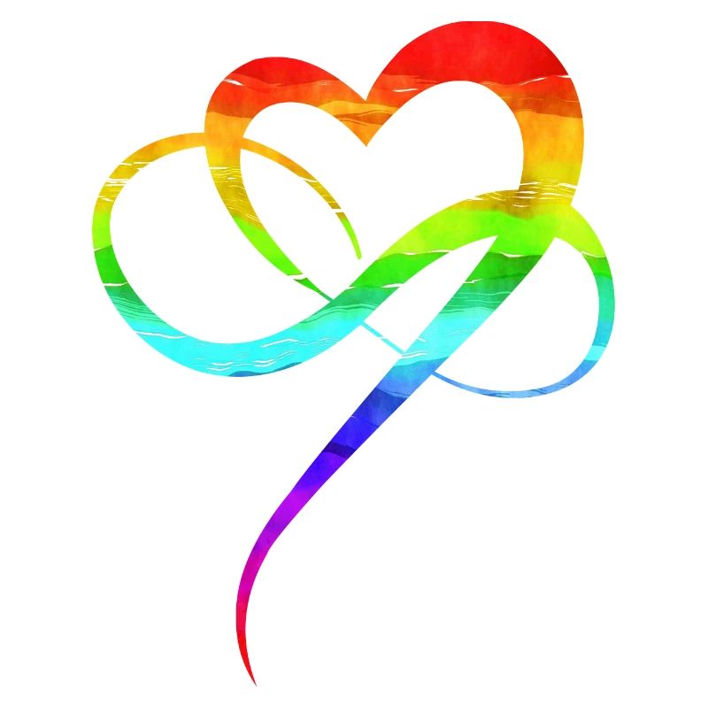 Homo Liebe CSD Regenbogen Herz Polygamie IDAHOBIT