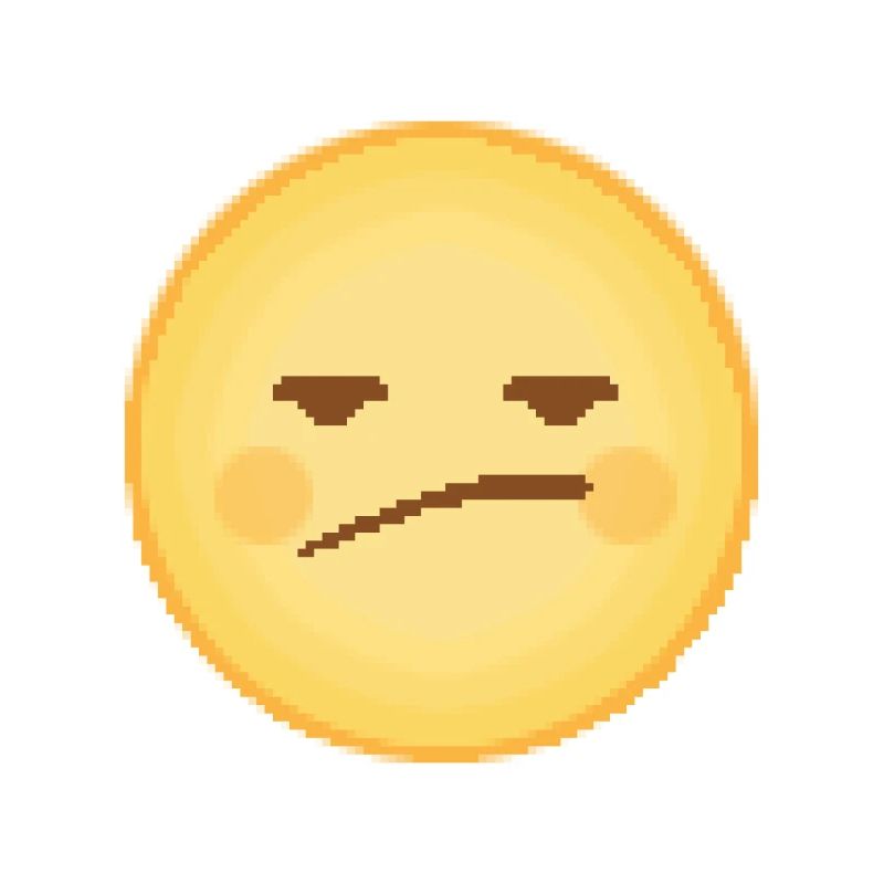 Retro Pixel Sad Emoji