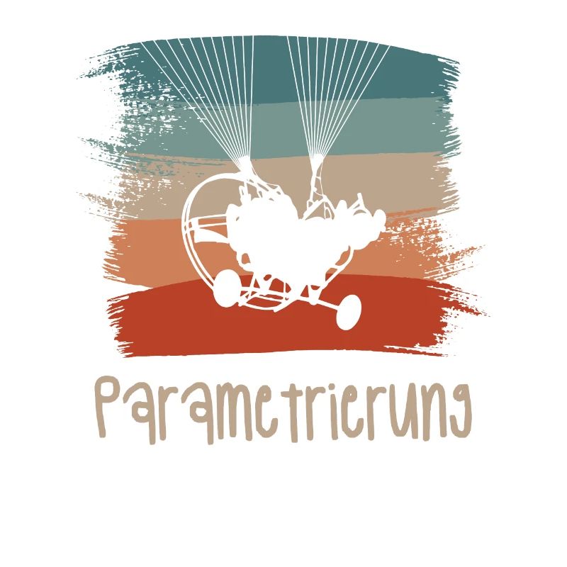 Retro Vintage Classic Paramotoring Paragliding