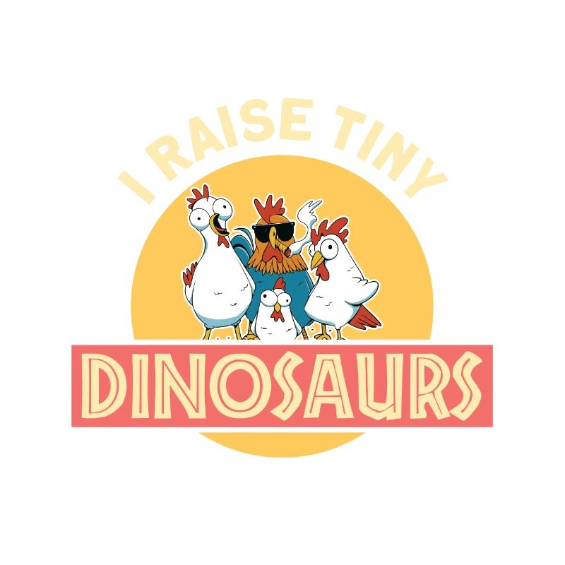 I raise tiny Dino Hühner Hahn Bauer Dinosaurier