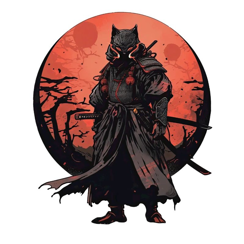 Asia 80s Japanese Retro Samurai Samurai